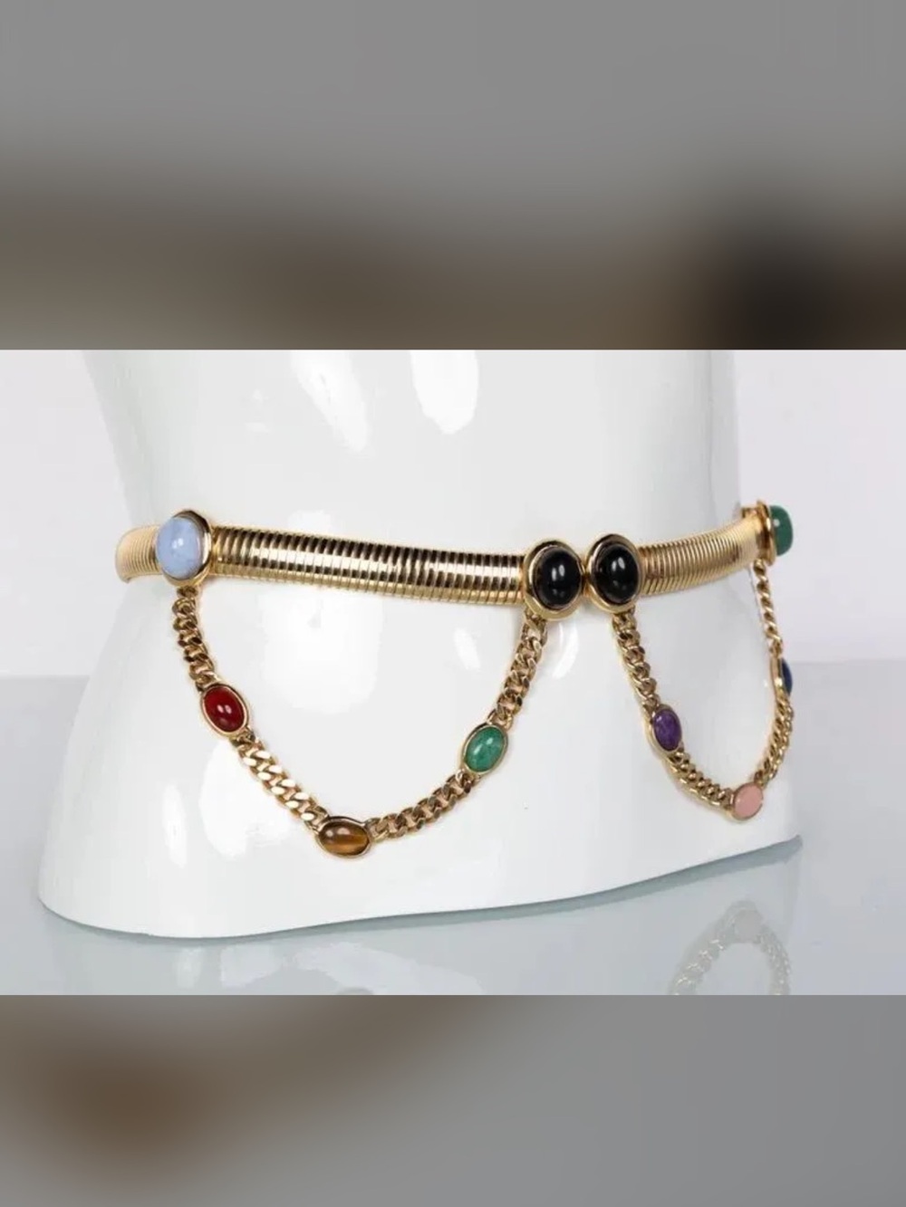 Judith Leiber vintage gold Belt with stones